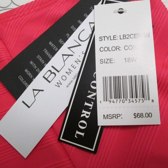 LA BLANCA Linea High Waist Bikini Bottom-Coral-18W-NWT - Picture 5 of 14